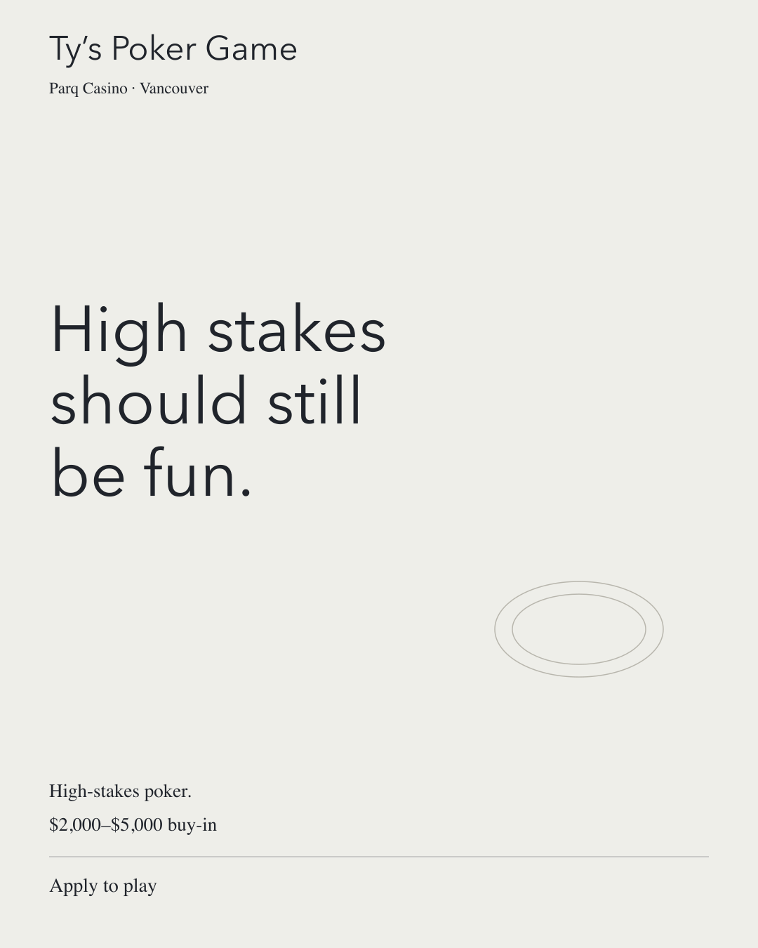 High stakes should still be fun.