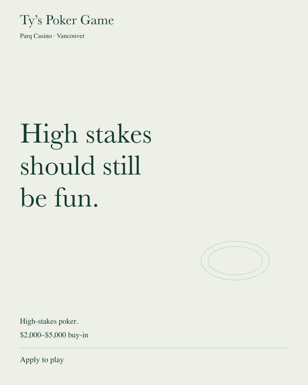 High stakes should still be fun.